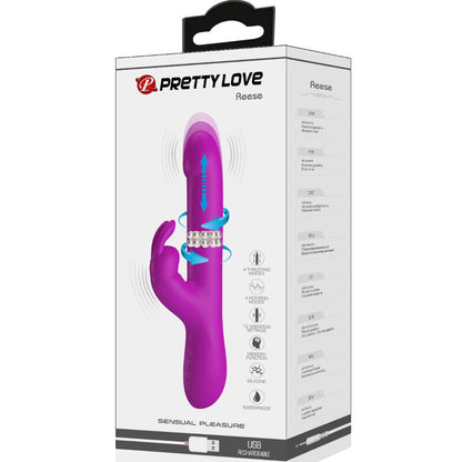 PRETTY LOVE - VIBRADOR REESE CON ROTACIÓN MORADA