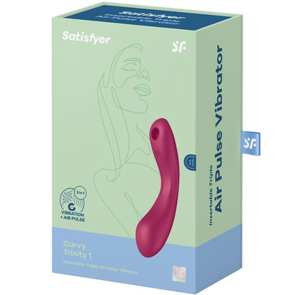 SATISFYER - CURVE TRINITY 1 VIBRACIÓN DE PULSO DE AIRE ROJO