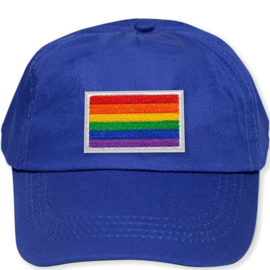 ORGULLO - GORRA AZUL CON BANDERA LGBT