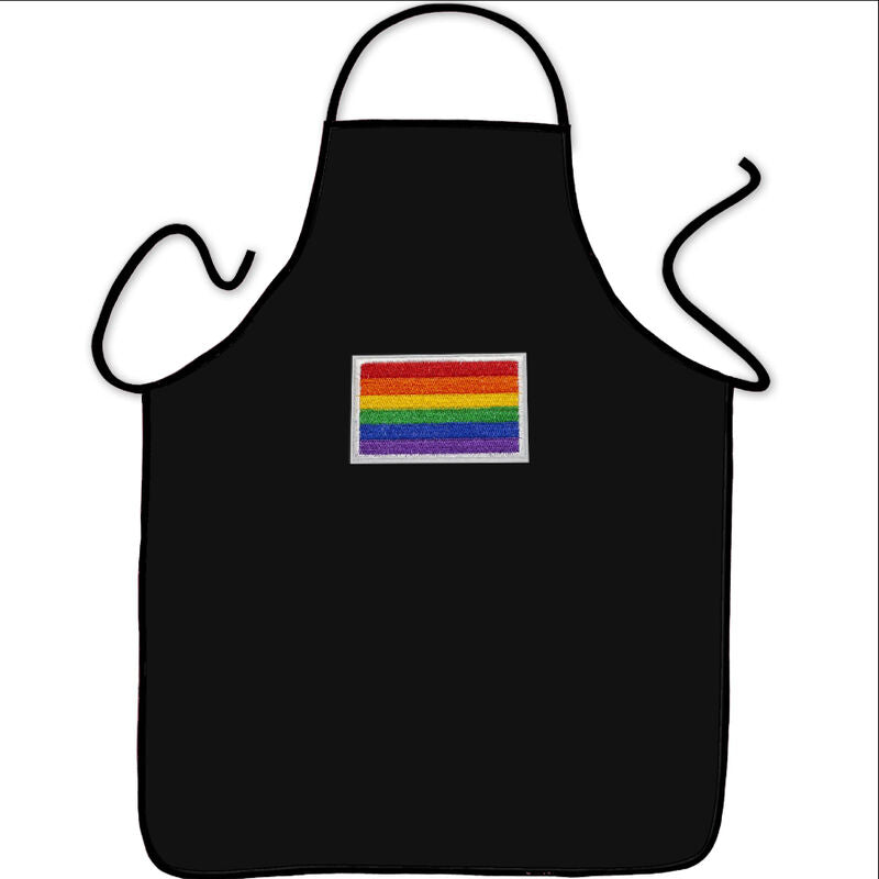 ORGULLO - BUEN DELANTAL DE COCINERO CON LA BANDERA LGBT