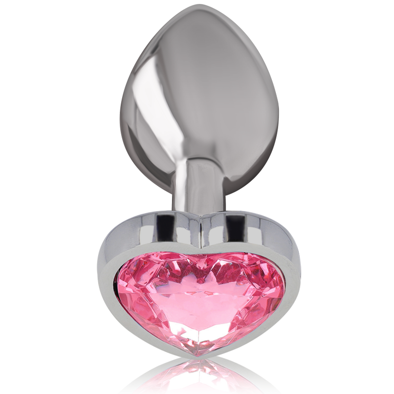 INTENSE - PLUG ANAL DE METAL ALUMINIO CORAZÓN ROSA TALLA S