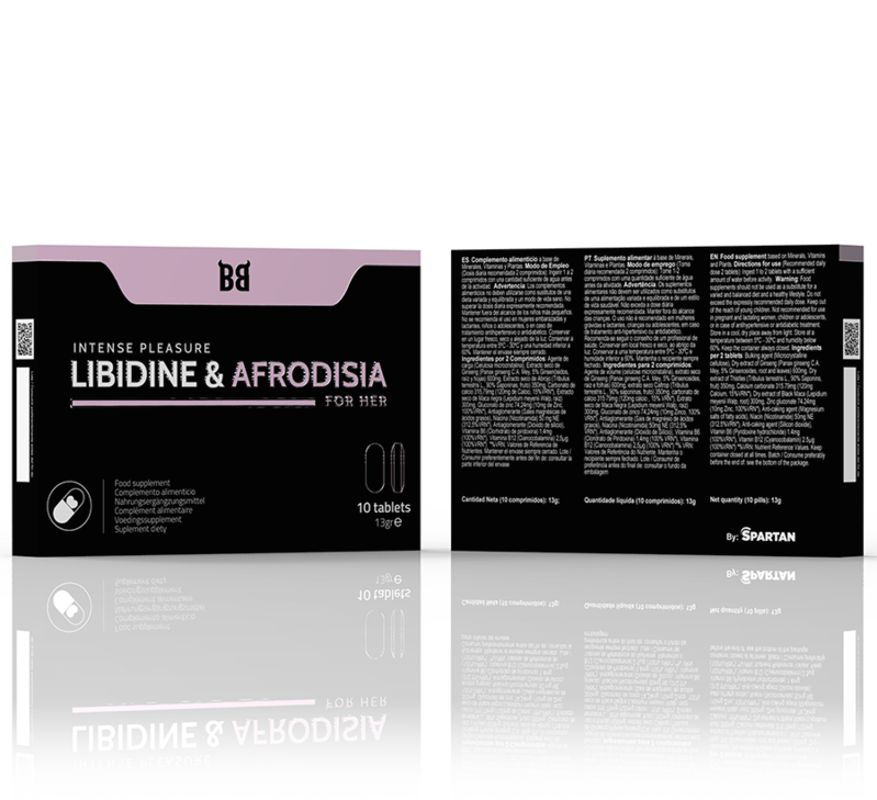 BLACK BULL - LIBIDINE &amp; AFRODISIA PLACER INTENSO PARA ELLA 10 COMPRIMIDOS