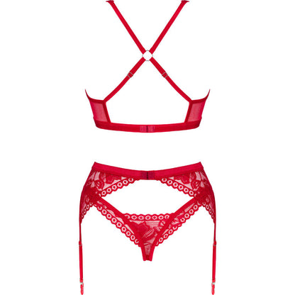 OBSESSIVE - SET LACELOVE TRES PIEZAS ROJO XS/S