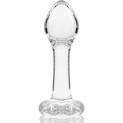 SERIE NEBULA DE IBIZA - MODELO 2 PLUG ANAL CRISTAL BOROSILICATO TRANSPARENTE 11 CM -O- 3,5 CM