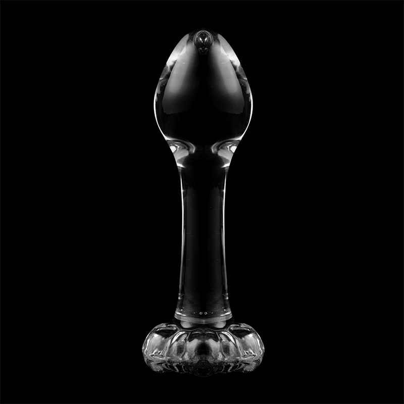 SERIE NEBULA DE IBIZA - MODELO 2 PLUG ANAL CRISTAL BOROSILICATO TRANSPARENTE 11 CM -O- 3,5 CM