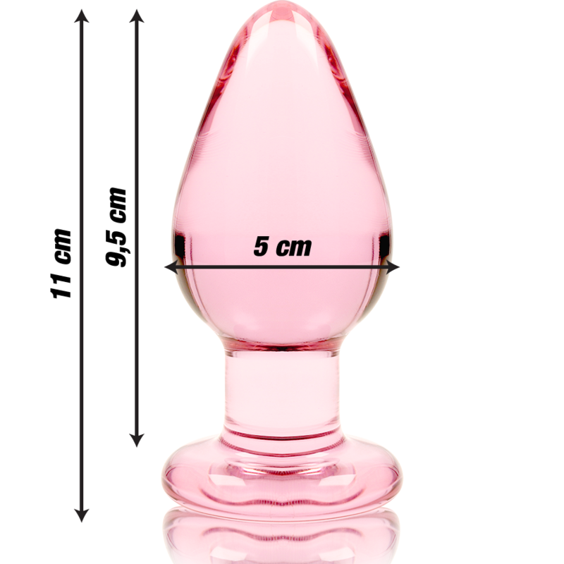 SERIE NEBULA DE IBIZA - MODELO 3 PLUG ANAL CRISTAL BOROSILICATO TRANSPARENTE 11 CM -O- 5 CM