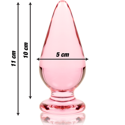 SERIE NEBULA DE IBIZA - MODELO 4 PLUG ANAL CRISTAL BOROSILICATO TRANSPARENTE 11 CM -O- 5 CM