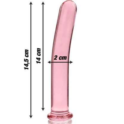 SERIE NEBULA DE IBIZA - MODELO 8 DILDO CRISTAL BOROSILICATO TRANSPARENTE 14,5 CM -O- 2 CM