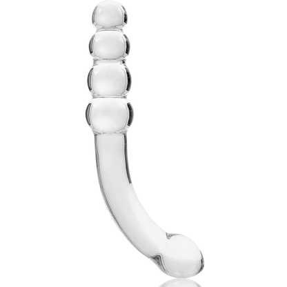 SERIE NEBULA DE IBIZA - MODELO 14 DILDO CRISTAL BOROSILICATO TRANSPARENTE 18,5 CM -O- 3 CM