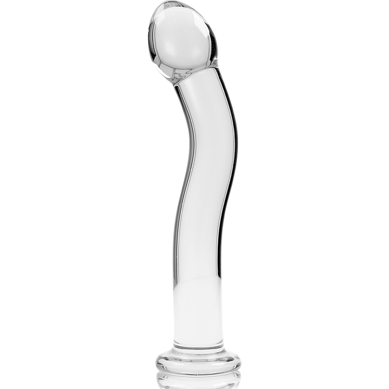 SERIE NEBULA DE IBIZA - MODELO 18 DILDO CRISTAL BOROSILICATO TRANSPARENTE 18,5 CM -O- 3,5 CM