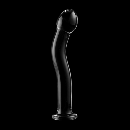 SERIE NEBULA DE IBIZA - MODELO 18 DILDO CRISTAL BOROSILICATO TRANSPARENTE 18,5 CM -O- 3,5 CM