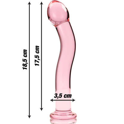 SERIE NEBULA DE IBIZA - MODELO 18 DILDO CRISTAL BOROSILICATO TRANSPARENTE 18,5 CM -O- 3,5 CM