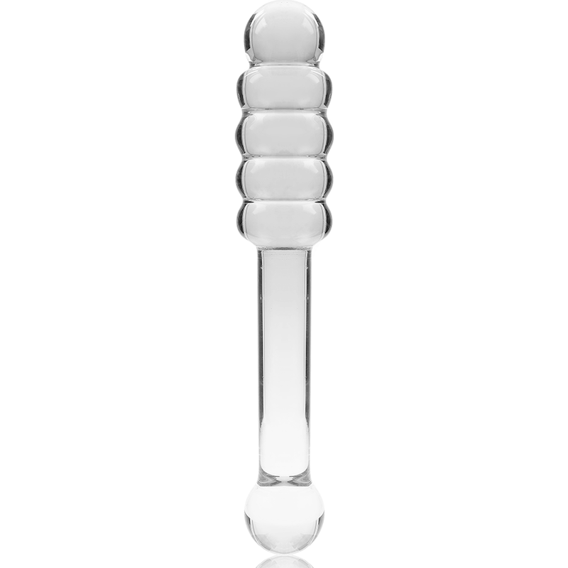 SERIE NEBULA DE IBIZA - MODELO 20 DILDO CRISTAL BOROSILICATO TRANSPARENTE 20,5 CM -O- 3 CM