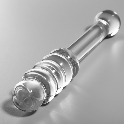 SERIE NEBULA DE IBIZA - MODELO 20 DILDO CRISTAL BOROSILICATO TRANSPARENTE 20,5 CM -O- 3 CM