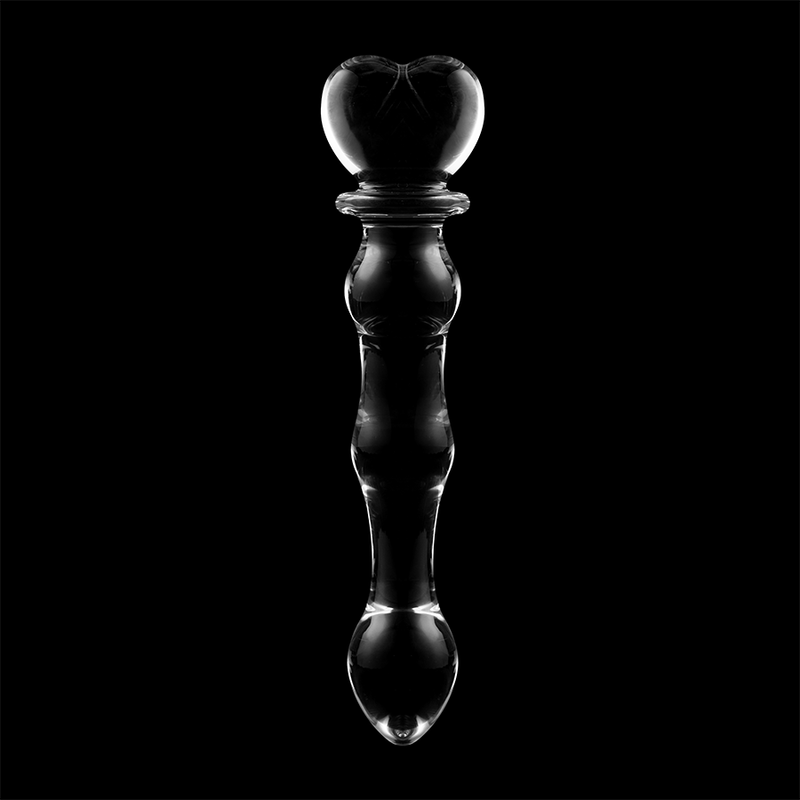 SERIE NEBULA DE IBIZA - MODELO 21 DILDO CRISTAL BOROSILICATO TRANSPARENTE 20,5 CM -O- 3,5 CM