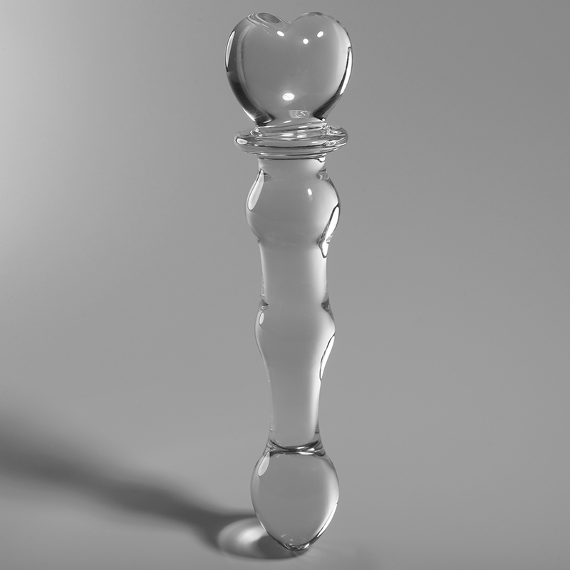 SERIE NEBULA DE IBIZA - MODELO 21 DILDO CRISTAL BOROSILICATO TRANSPARENTE 20,5 CM -O- 3,5 CM