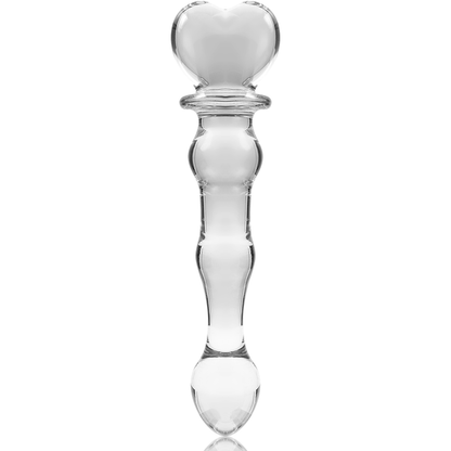 SERIE NEBULA DE IBIZA - MODELO 21 DILDO CRISTAL BOROSILICATO TRANSPARENTE 20,5 CM -O- 3,5 CM