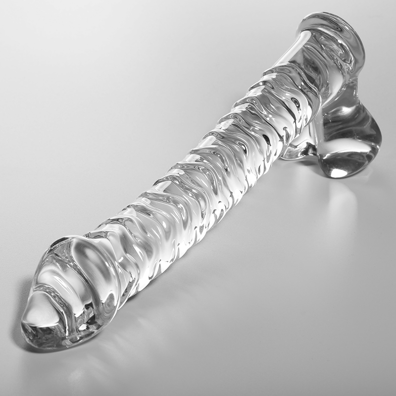 NEBULA SERIES BY IBIZA - MODEL 23 DILDO BOROSILICATE GLASS CLEAR 21.5 CM -O- 4 CM