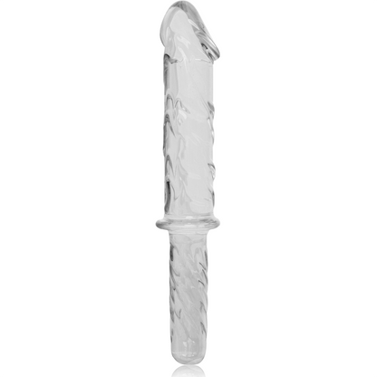 SERIE NEBULA DE IBIZA - MODELO 24 DILDO CRISTAL BOROSILICATO TRANSPARENTE 28,5 CM -O- 5 CM