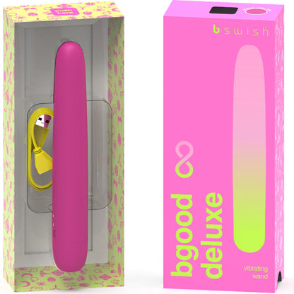 B SWISH - VIBRADOR RECARGABLE BGOOD INFINITE DELUXE SILICONA ROSA