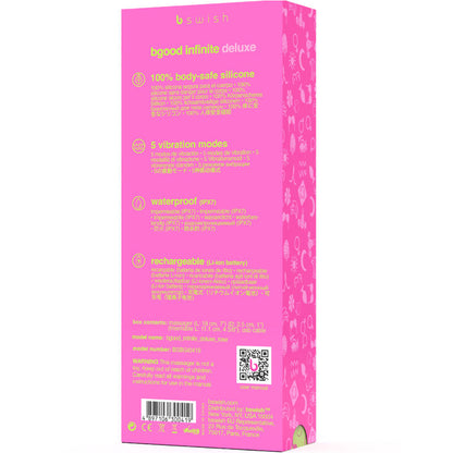 B SWISH - VIBRADOR RECARGABLE BGOOD INFINITE DELUXE SILICONA ROSA