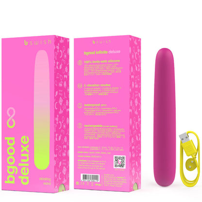 B SWISH - VIBRADOR RECARGABLE BGOOD INFINITE DELUXE SILICONA ROSA