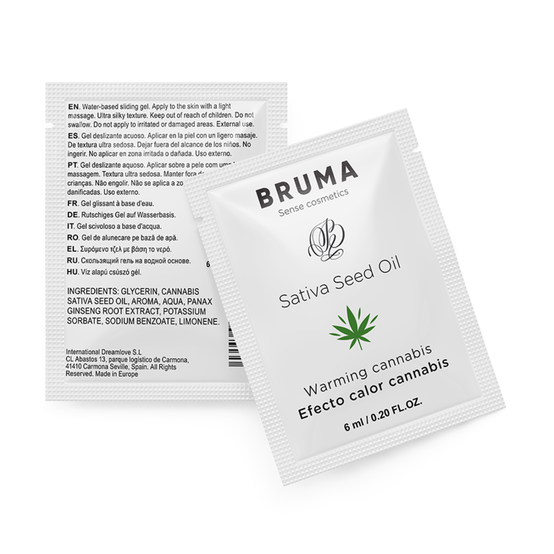 BRUMA - ACEITE DE SEMILLA DE SATIVA GEL DESLIZANTE CÁLCULO SABOR CANNABIS 6 ML