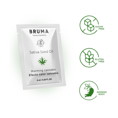 BRUMA - ACEITE DE SEMILLA DE SATIVA GEL DESLIZANTE CÁLCULO SABOR CANNABIS 6 ML