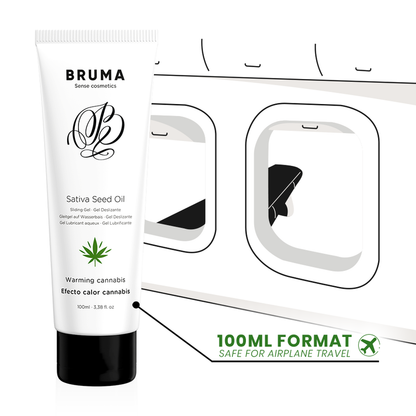 BRUMA - ACEITE DE SEMILLA DE SATIVA GEL DESLIZANTE CALIENTE SABOR CANNABIS 100 ML