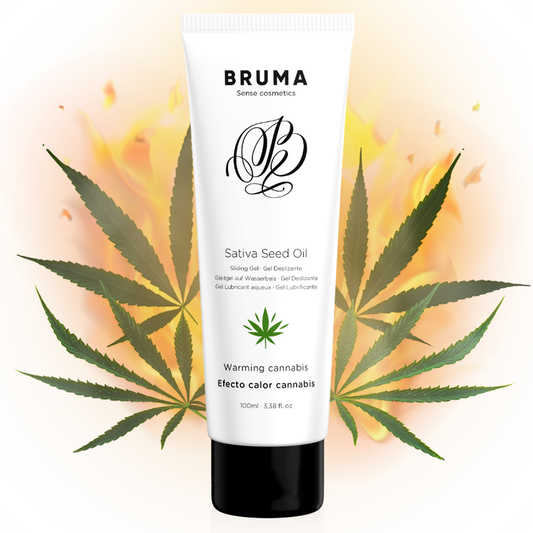 BRUMA - ACEITE DE SEMILLA DE SATIVA GEL DESLIZANTE CALIENTE SABOR CANNABIS 100 ML