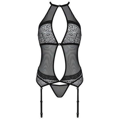 PASSION - CORSET SATARA LINEA EROTICA NEGRO S/M