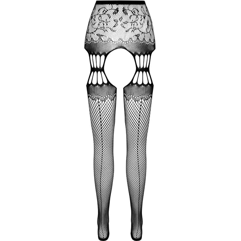 PASIÓN - S027 MEDIAS NEGRAS CON LIGUERO TALLA ÚNICA