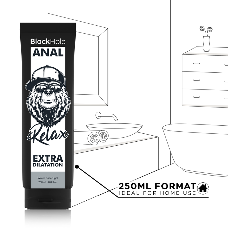 BLACK HOLE - GEL DILATADOR ANAL BASE AGUA 250 ML