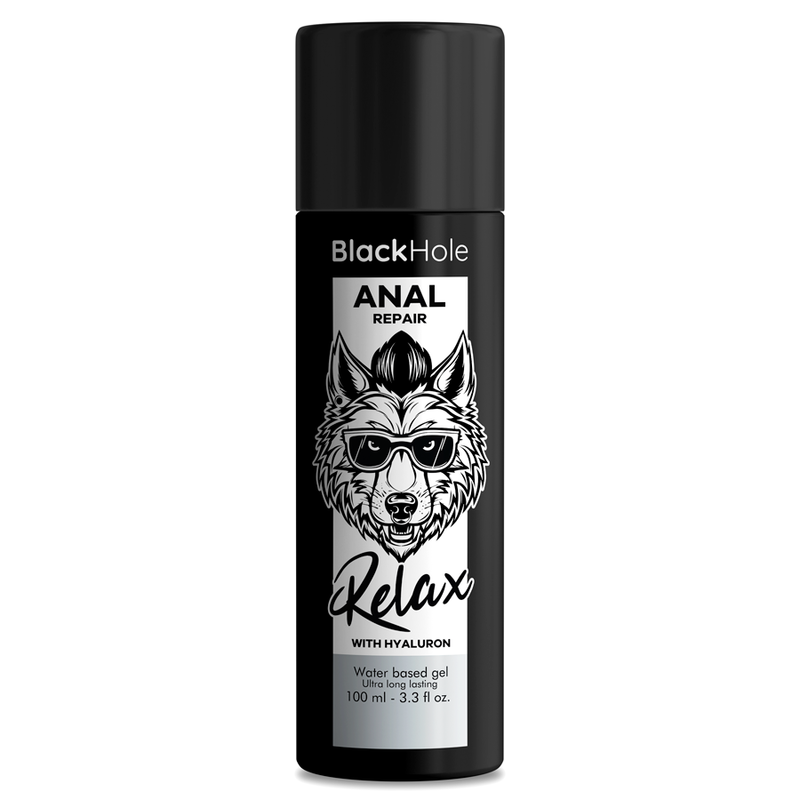 BLACK HOLE - REPARADOR ANAL RELAX A BASE DE AGUA CON HIALURÓN 100 ML