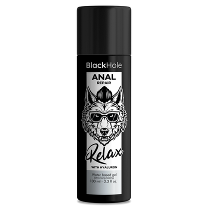 BLACK HOLE - REPARADOR ANAL RELAX A BASE DE AGUA CON HIALURÓN 100 ML