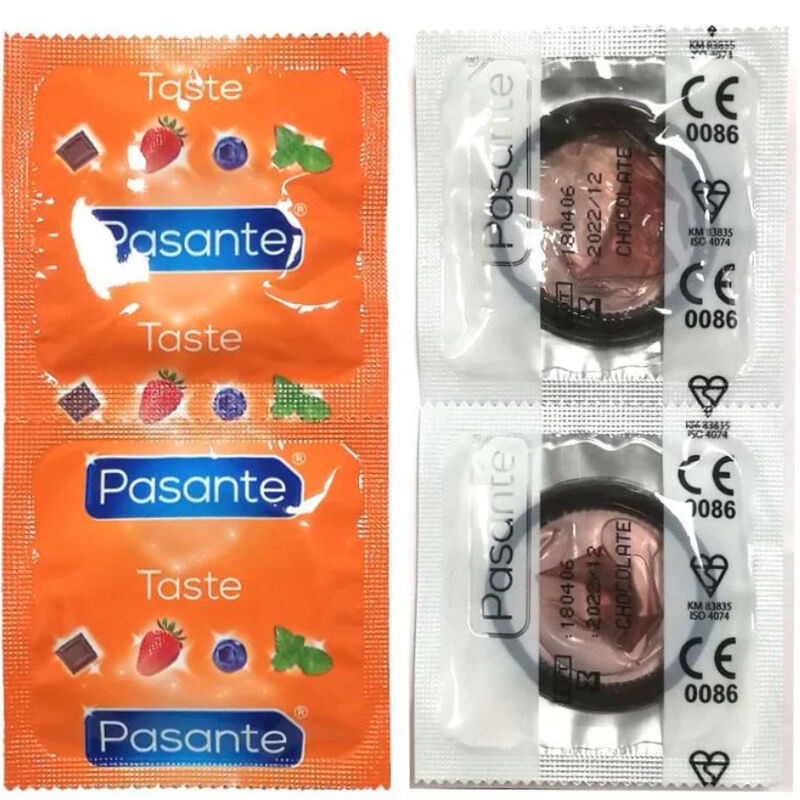 PASANTE - PRESERVATIVOS SABOR CHOCOLATE TENTACIÓN BOLSA 144 UNIDADES