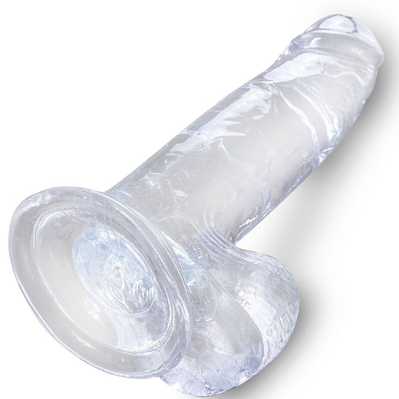 KING COCK - PENE REALISTA CLEAR CON BOLAS 15,2 CM TRANSPARENTE