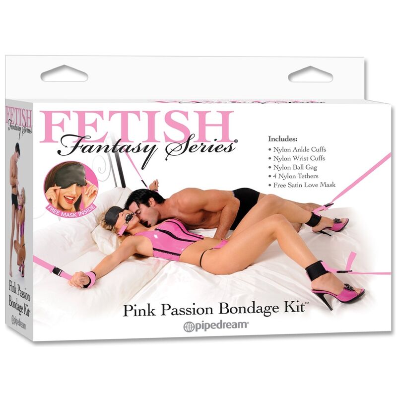 SERIE FETISH FANTASY - KIT BONDAGE ROSA