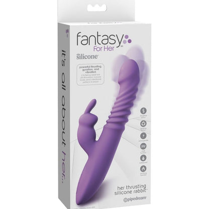 FANTASY FOR HER - ESTIMULADOR DE CLÍTORIS CON CONEJO CON FUNCIÓN DE OSCILACIÓN Y VIBRACIÓN DE CALOR VIOLETA