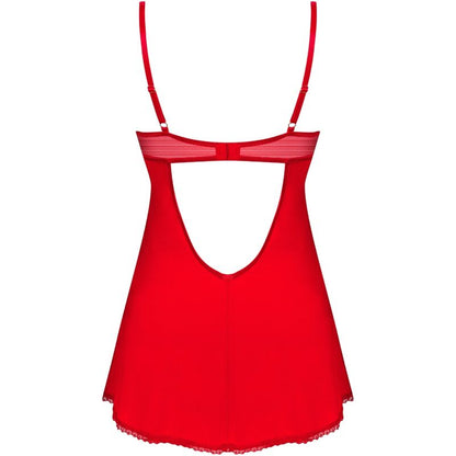 OBSESSIVE - INGRIDIA CHEMISE Y TANGA ROJO XS/S