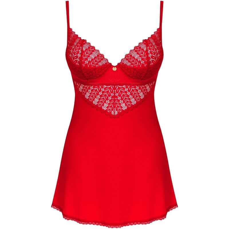 OBSESSIVE - INGRIDIA CHEMISE Y TANGA ROJO XS/S