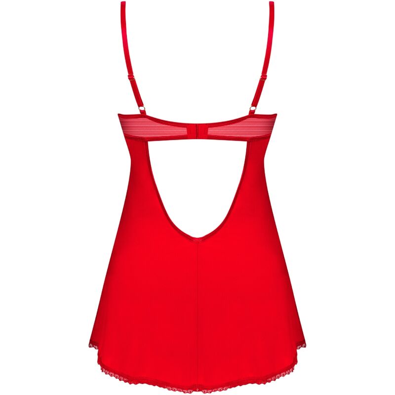 OBSESSIVE - INGRIDIA CHEMISE Y TANGA ROJO XS/S