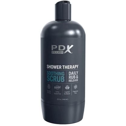 PDX PLUS - MASTURBADOR STROKER DISEÑO DE BOTELLA DISCRETO CHAMPÚ EXFOLIANTE CALMANTE