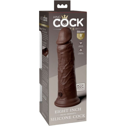 KING COCK - DILDO DE SILICONA REALISTA ELITE 20,3 CM MARRÓN