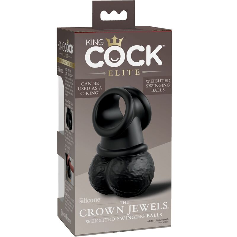 KING COCK - ELITE RING WITH TESTICLE SILICONE