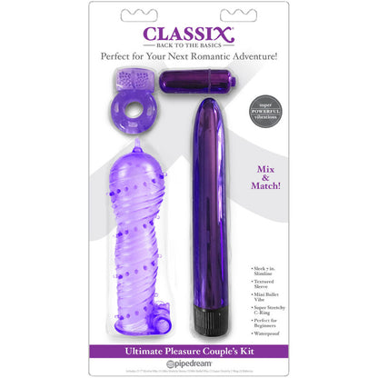 CLASSIX - KIT PARA PAREJAS CON ANILLA, VAINA Y BALAS MORADA