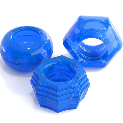 CLASSIX - SET DE 3 ANILLOS PENE AZUL