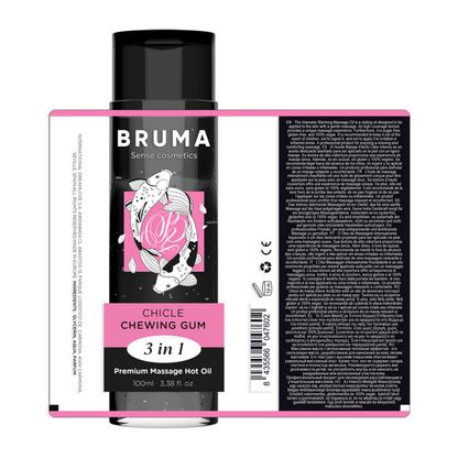 BRUMA - CHICLE DE MASAJE PREMIUM CON ACEITE CALIENTE 3 EN 1 - 100 ML