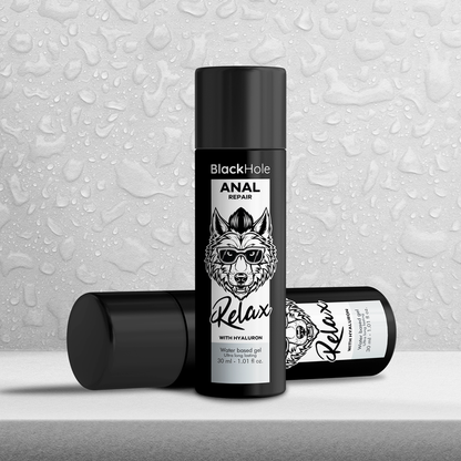 BLACK HOLE - REPARADOR ANAL RELAX A BASE DE AGUA CON HIALURÓN 30 ML