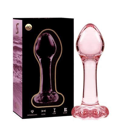 SERIE NEBULA DE IBIZA - MODELO 2 PLUG ANAL CRISTAL BOROSILICATO TRANSPARENTE 11 CM -O- 3,5 CM